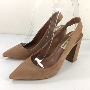 Steve Madden 6.5 brown Dove Chunky Heel slingback